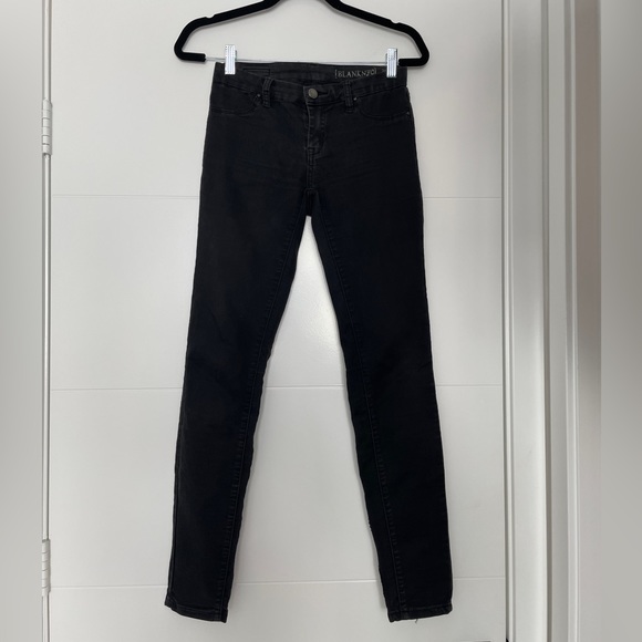 Blank NYC black Jeans denim pants low rise fall skinny fit trendy classic 25 - Picture 8 of 14